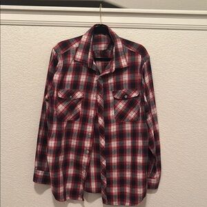 Men's Red Plaid Shirt